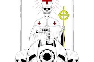 help you to do darkart illustration for merch, album cover, poster, commercial
