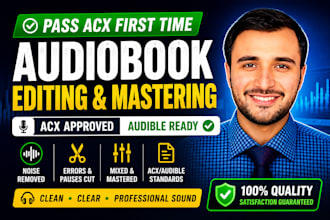 professionally edit and master your acx audiobook