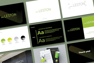 do minimalist business flat corporate logo, branding kit