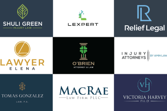 design modern attorney and law logo