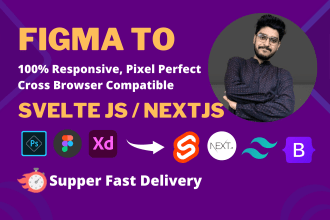 convert figma to svelte, svelte kit with tailwind css or bootstrap