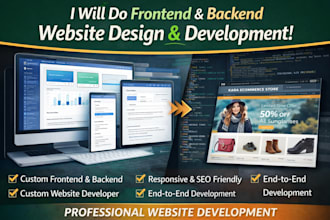 do frontend, backend website design and development