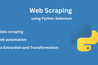 web automate, web scrape and extract data with   selenium