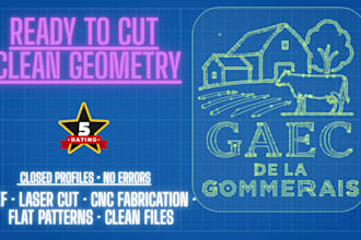create dxf files for cnc laser, plasma or waterjet cutting