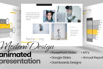 design an animated powerpoint presentation and pitch deck
