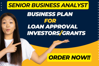 create a detailed business plan for investors, grants, business plan writer