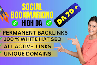do manually social bookmarking submission with high da backlinks