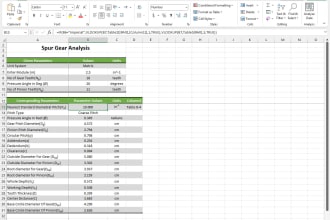 perform mechanical engineering calculations using excel sheets