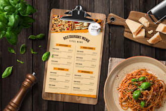design digital menu board for restaurants