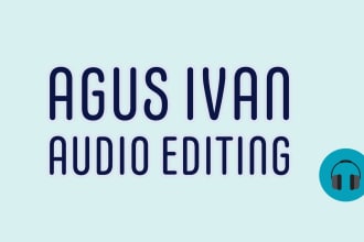 clean, edit, fix and convert any audio file