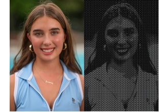 edit your portrait photos into a text image using your name