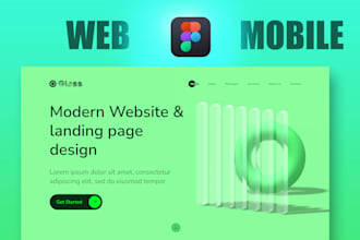 design stunning landing page UX UI using figma or xd