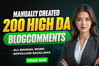 make 200 blogcomment high quality backlinks white hat seo