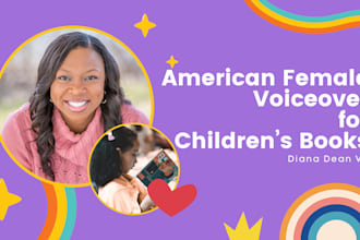 produce your american female audiobook for children