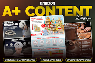 design amazon a plus content, amazon ebc and amazon listing images