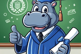 make different hippopotamus mascot logo for your company