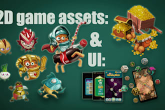 create 2d game assets for mobile games or PC