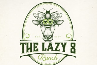 create a classic business and a contemporary cow farm logo design