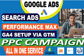 setup and manage google ads PPC campaigns from scratch for your business