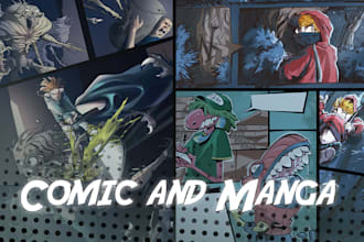 draw a masterful manga or comic for you