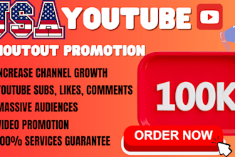 do organic USA youtube shoutout promotion to gain active audiences