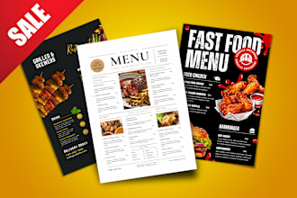 design restaurant menu, digital price list sell sheet, or any service price list