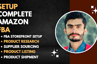 help with amazon fba setup, fba storefront setup, account creation, and PPC ads