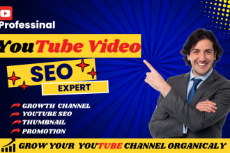 be your youtube channel manager and video SEO expert