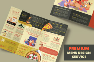 design a premium menu food poster for your restaurant cafe bar event