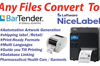 convert any file to bartender or nicelabel format at 1 hour