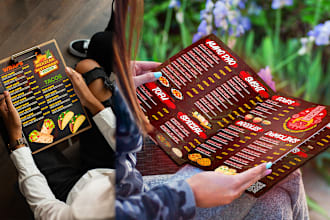 create amazing restaurant, food, drink menu