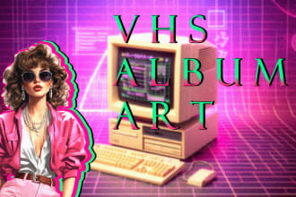 create custom vhs and synthwave art