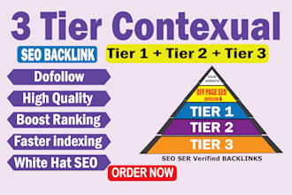create 3 tier contextual backlinks for SEO ranking