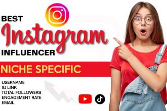 research the best niche specific instagram influencer for you