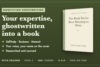 ghostwrite your nonfiction book or ebook