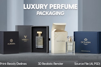 design luxury perfume box and fragrance label packaging