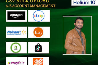 do product listing on amazon, ebay, etsy, shopify, stores, walmart, bulk upload