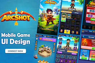 design professional game UI and assets for mobile game