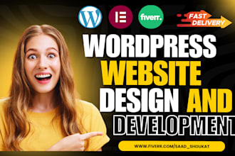 create wordpress website design , build wordpress website, make business website