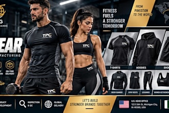 create a gym wear clothing