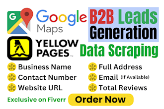 do google maps yellow pages scraping, b2b lead generation business leads
