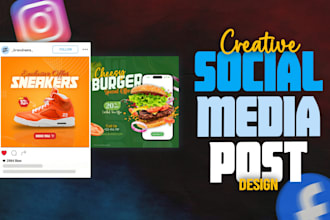 create social media poster,instagram flyers,product poster etc