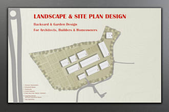 render and design master site plan, landscape, and layout