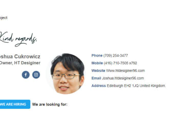create email signature HTML, clickable HTML email signature