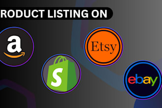 products or add products to amazon, shopify, ebay, and walmart
