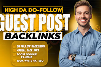 do amazing guest post backlink and publish news article, guest post service