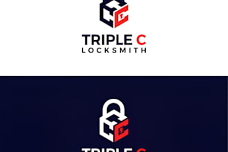 make modern crypto security tech and technology logo design