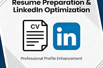 create resumes and do linkedin optimization