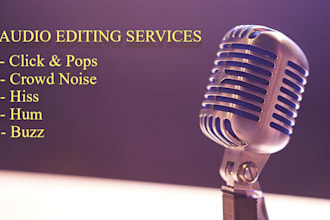 provide audio editing, sweetening, sound design  outputs