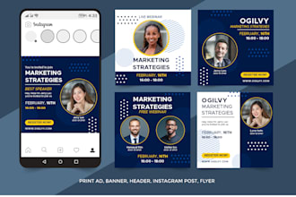 do a high quality print ad, banner, header for you in 24hr